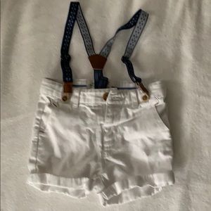 Zara Boy shorts w suspenders